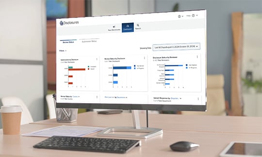 Disclosures desktop mockup