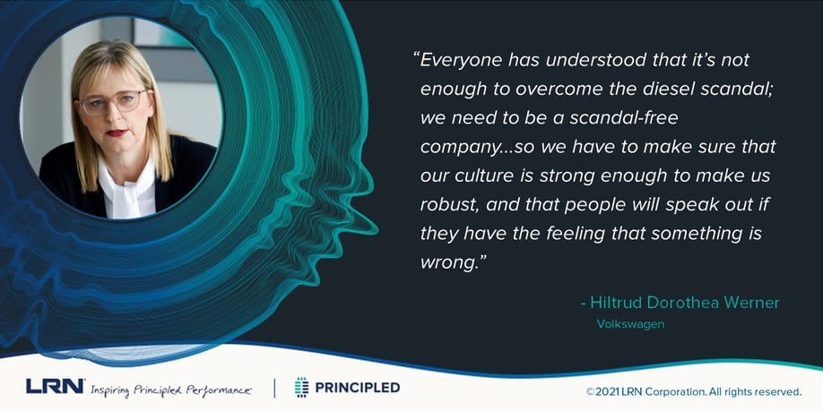 Volkswagen's Hiltrud Werner | LRN Principled Podcast | 2021 Ethics & Compliance Program Effectiveness Report