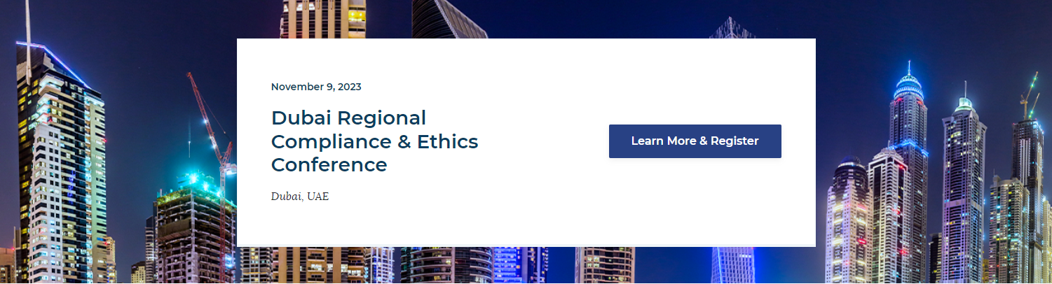 SCCE Dubai 2023 Regional Conference
